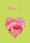 F&ecirc;te color&eacute;e avec c&oelig;ur en fleurs